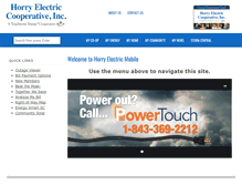 Tablet Screenshot of horryelectric.com